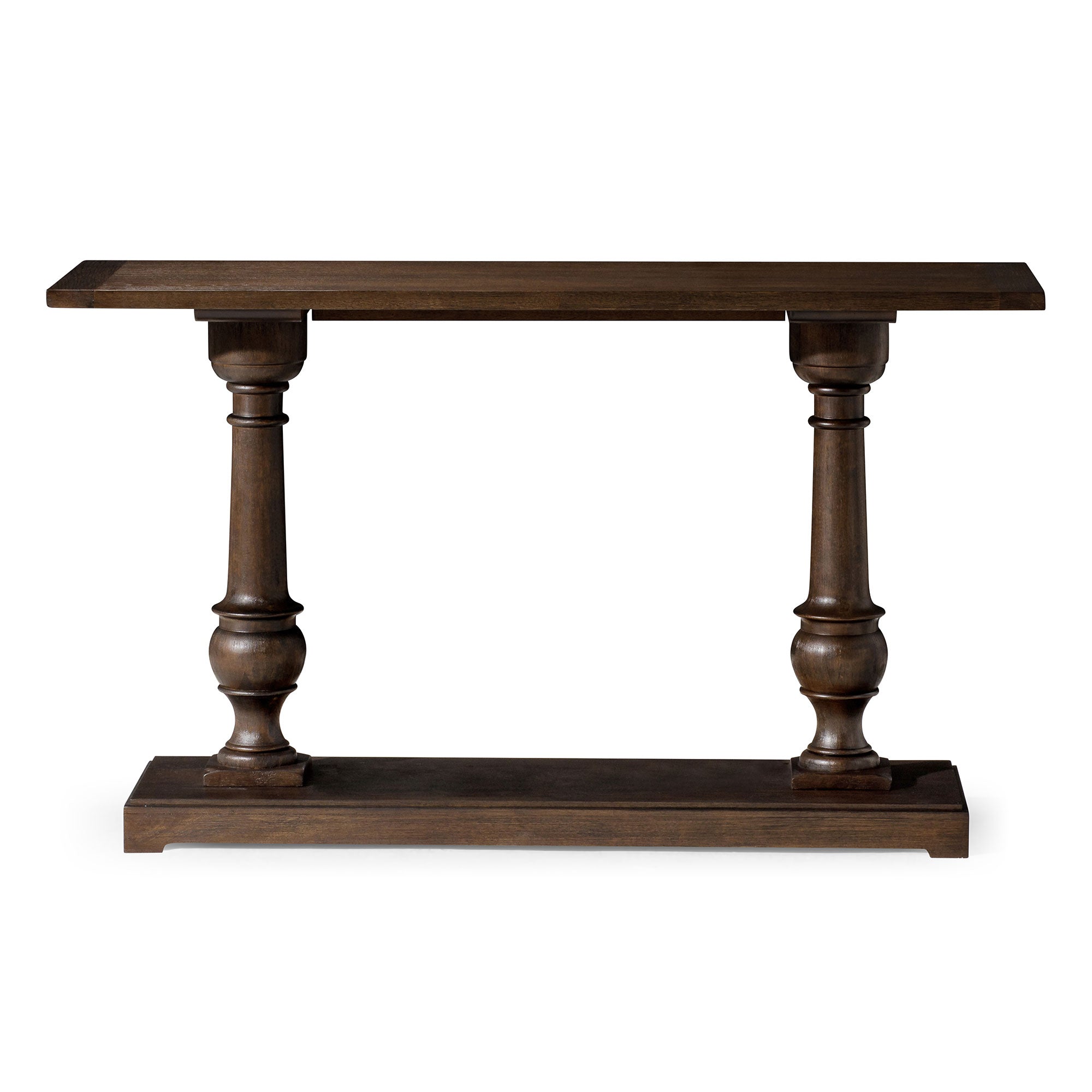 Arthur Traditional Wooden Console Table in Antiqued Brown Finish
