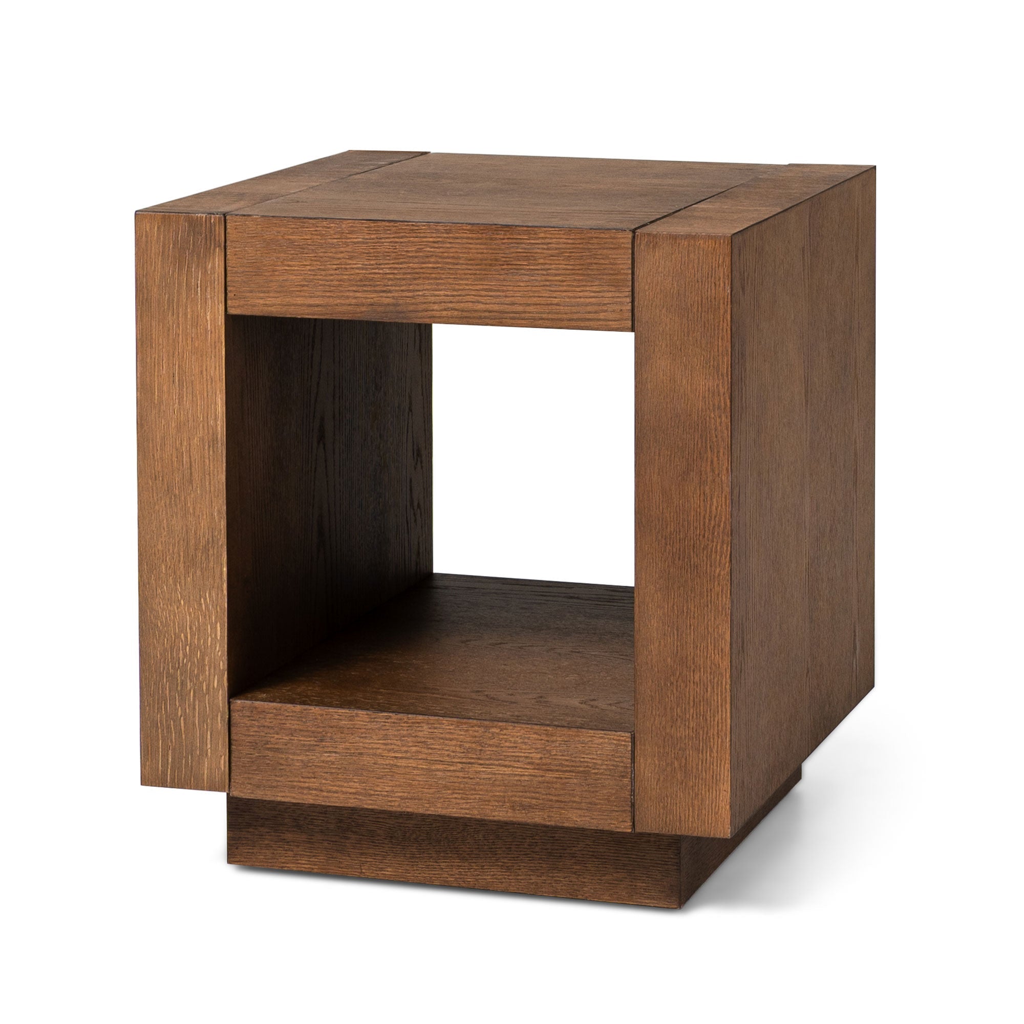Artemis Contemporary Wooden Side Table in Refined Brown Finish