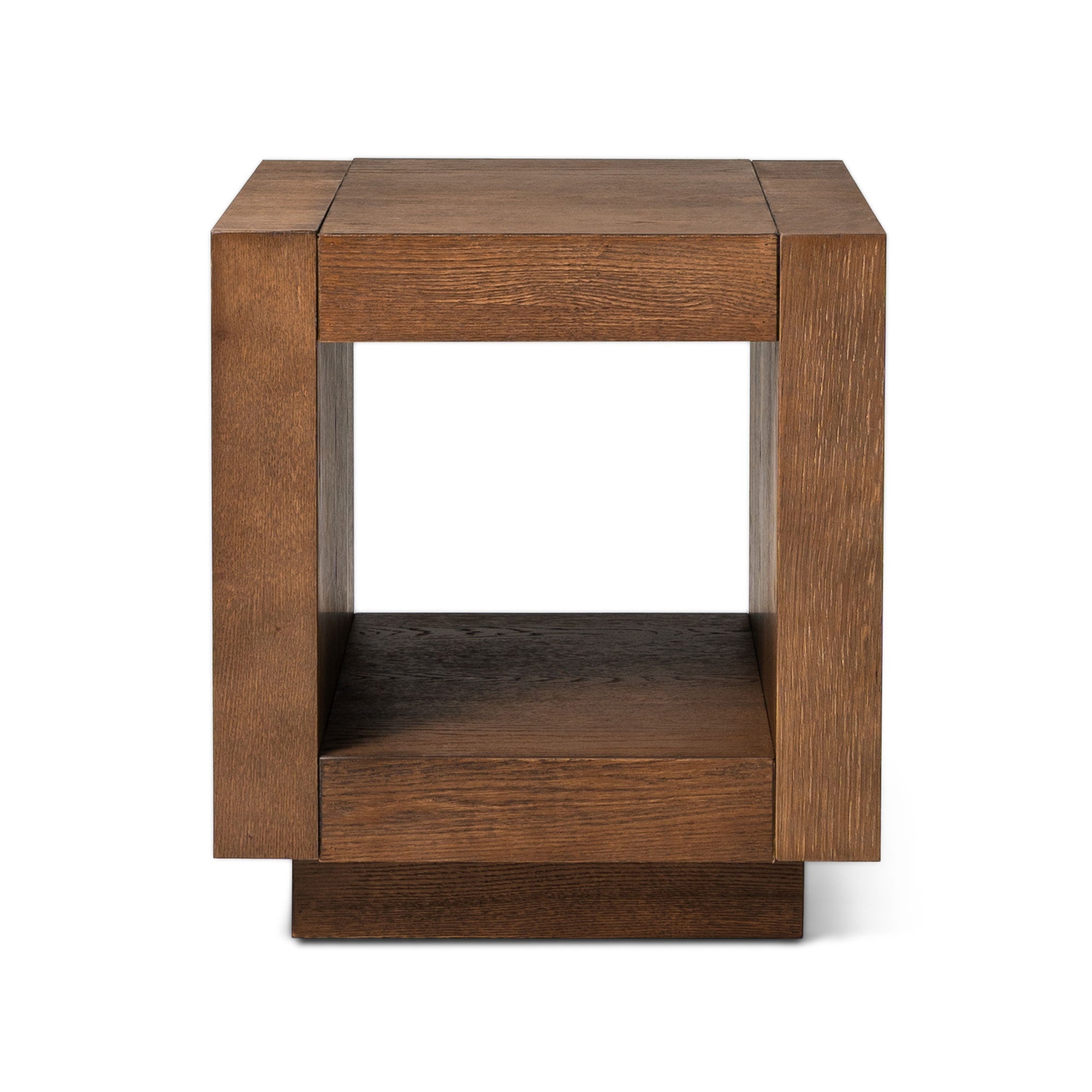 Artemis Contemporary Wooden Side Table in Refined Brown Finish