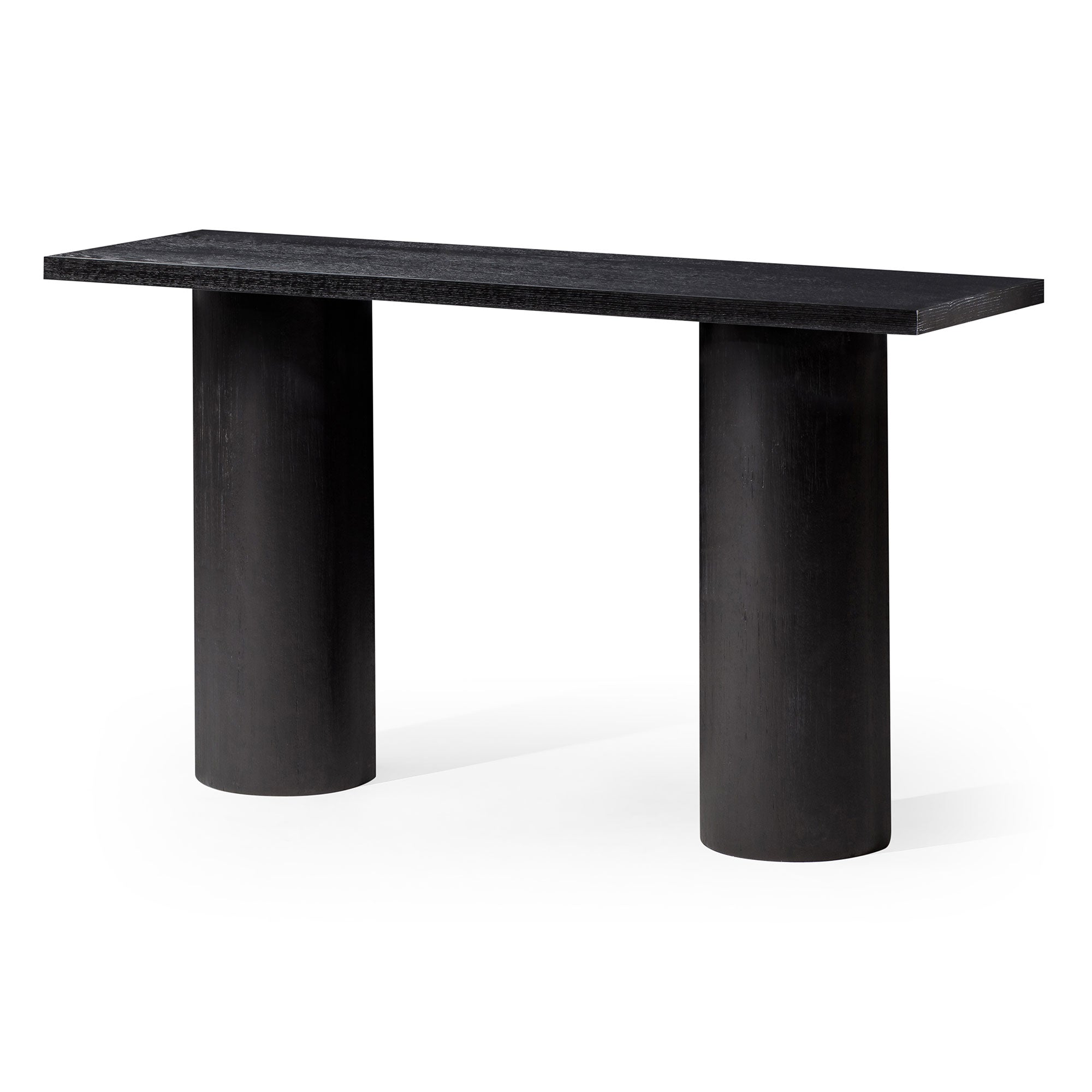 Lana Contemporary Wooden Console Table in Refined Black Finish