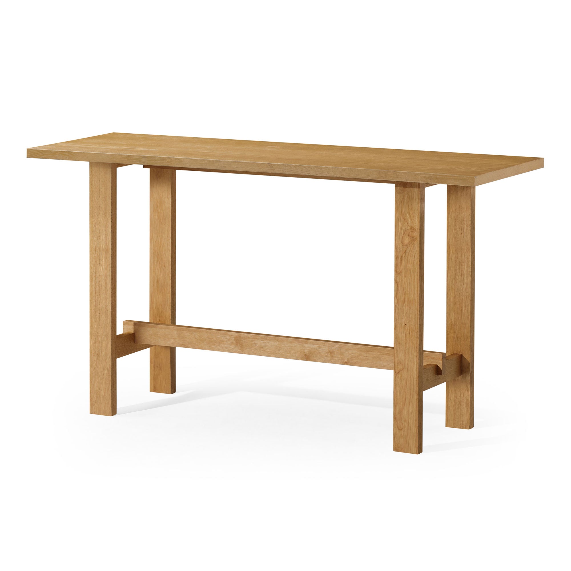 Hera Modern Wooden Console Table in Weathered Natural Finish
