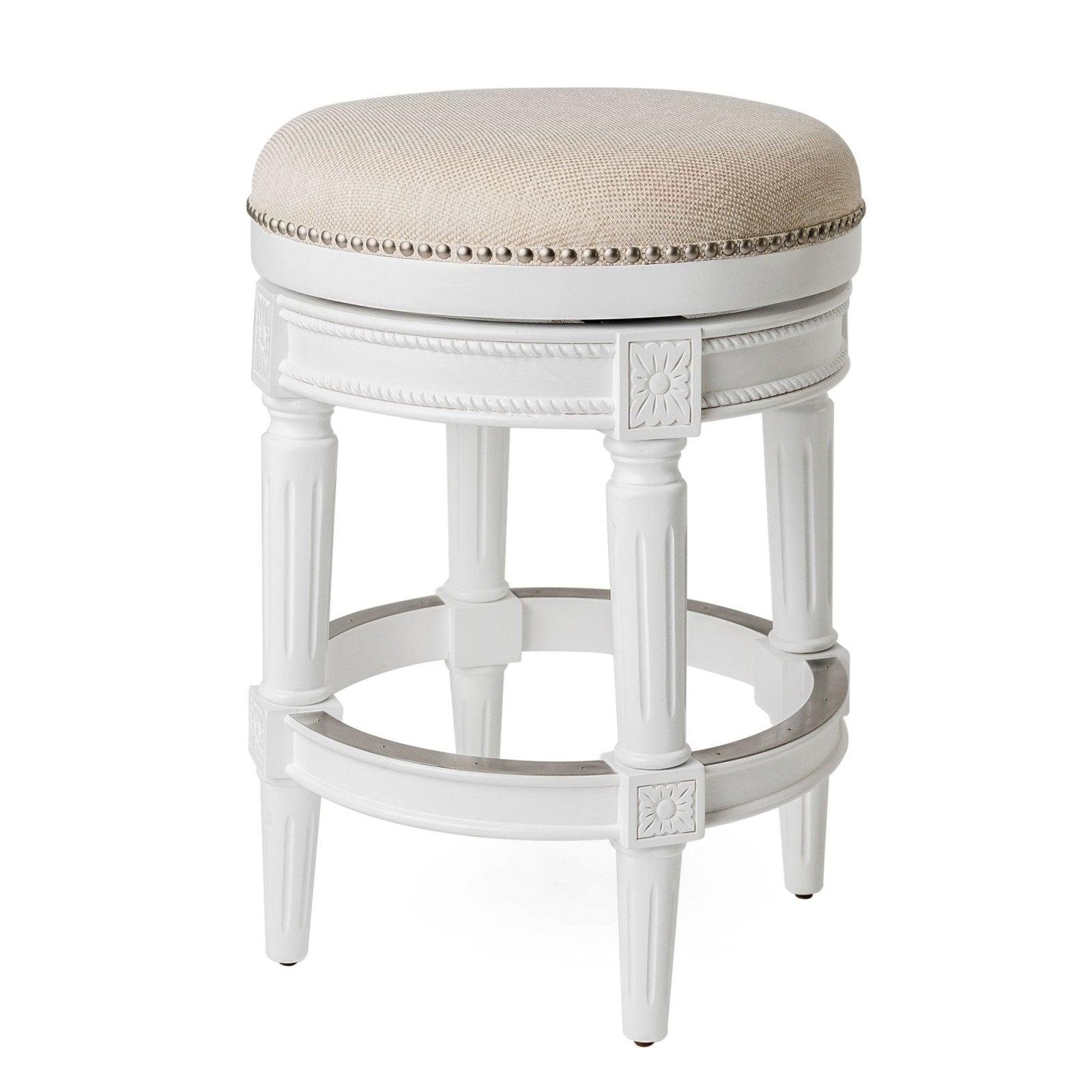 Pullman Backless Counter Stool - Alabaster White