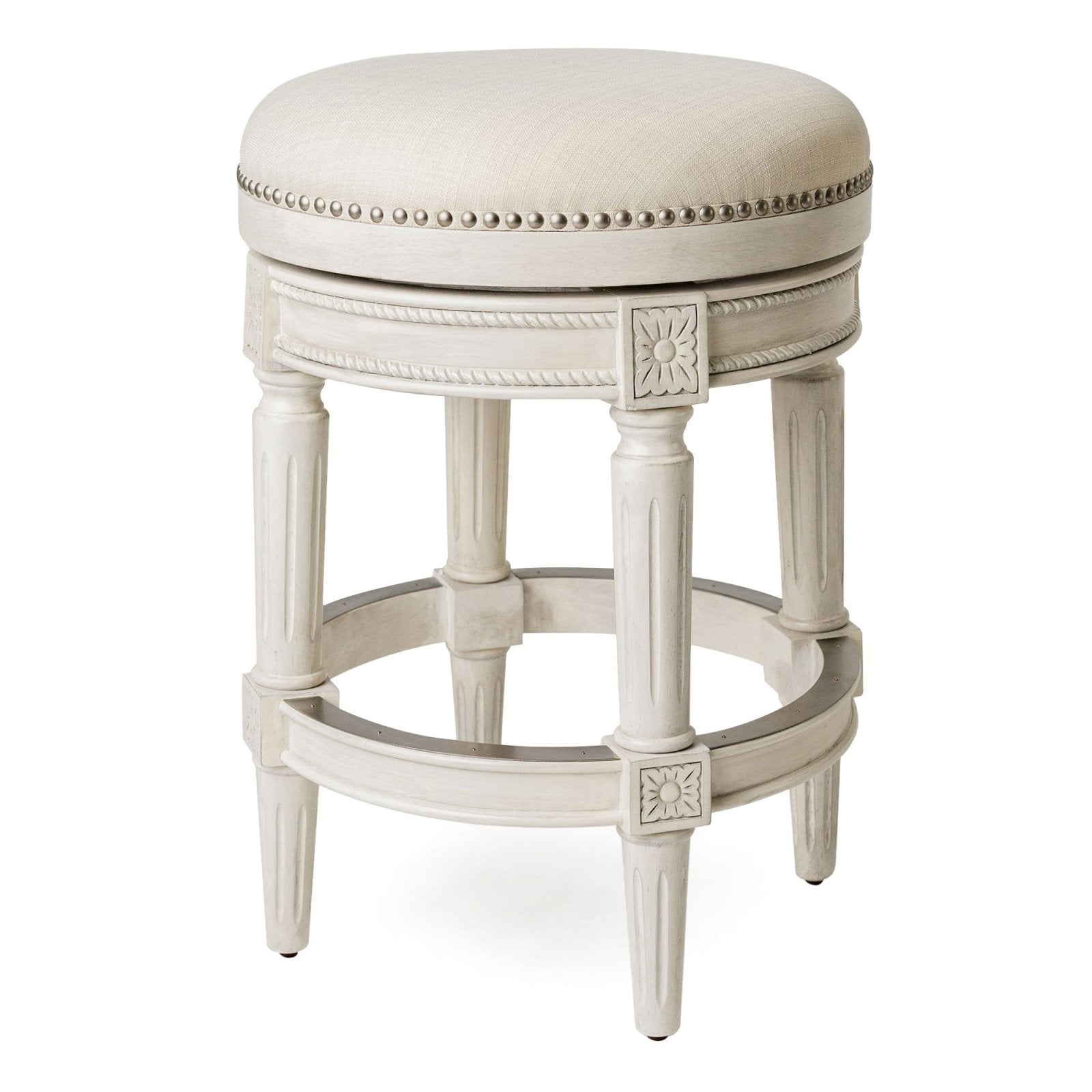 Pullman Backless Counter Stool - Brushed White Oak